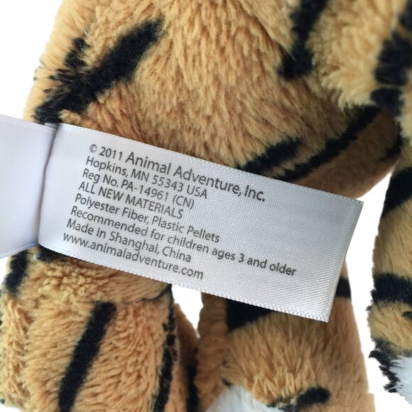 Animal Adventure Tiger Plush 7" Stuffed Animal Toy Sitting Striped Bengal 2011 - Picture 7 of 8